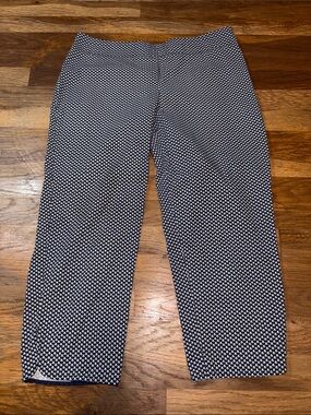TALBOTS Heritage Geometric Print Crop Pants